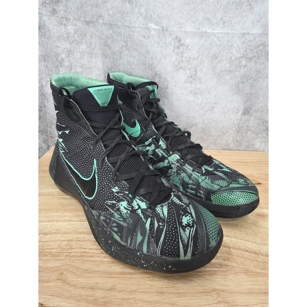 Nike Hyperdunk 2015 Basketball Shoes Mens 9.5 Green Glow in the Dark  749567-030
